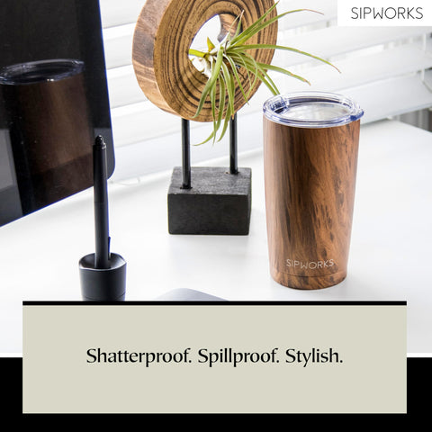 Sipworks mug featuring dishwasher-safe care for quick cleanup after use.