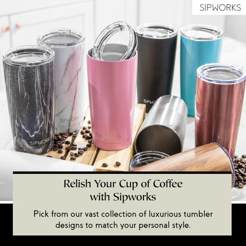 Sipworks hot and cold tumbler elevating daily rituals with style and practicality.