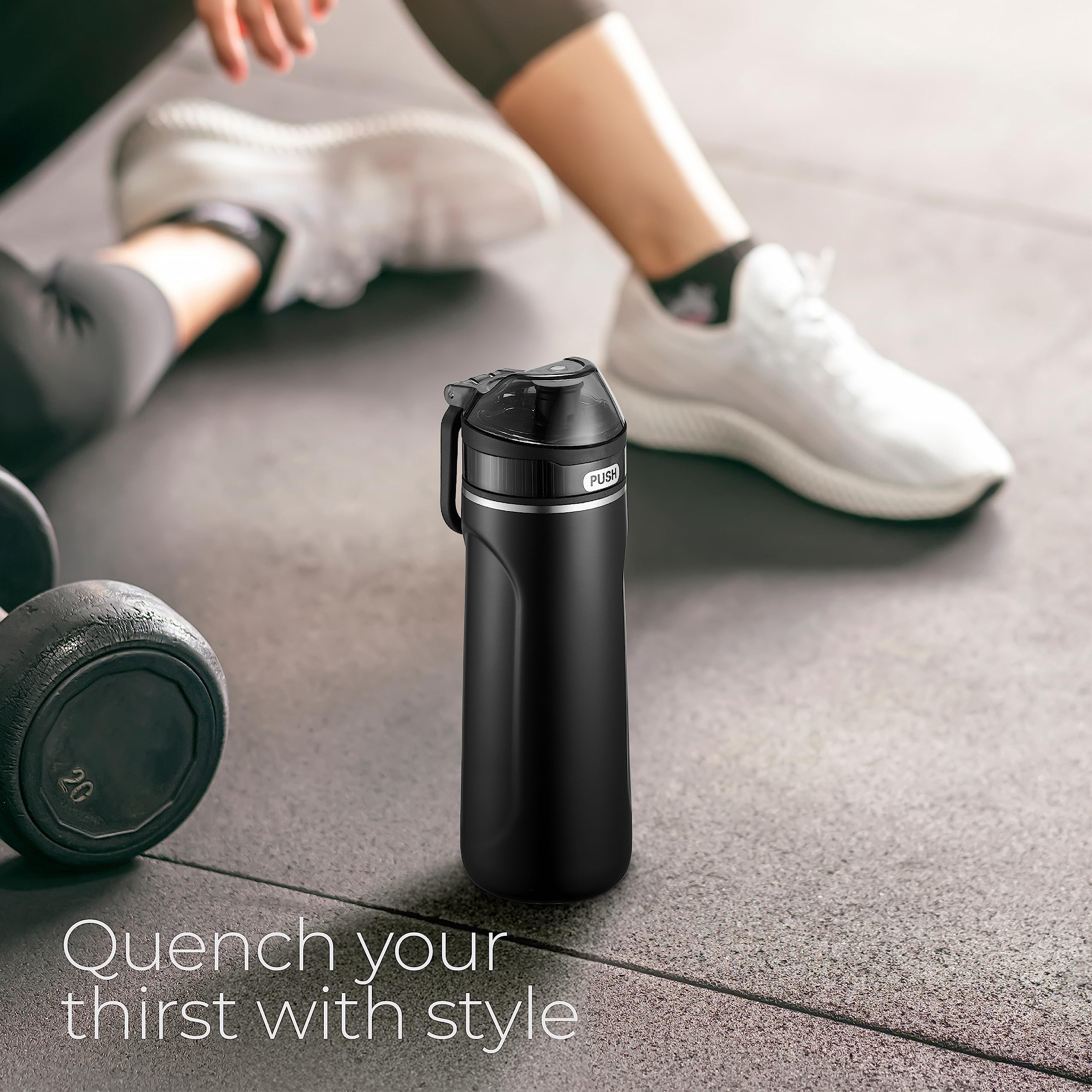 SIPX straw lid assembly demonstrates easy sipping on the go.