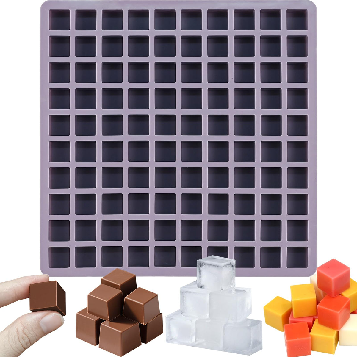 SIQINZONGWA square mold with 100 cavities for easy batch chocolates.