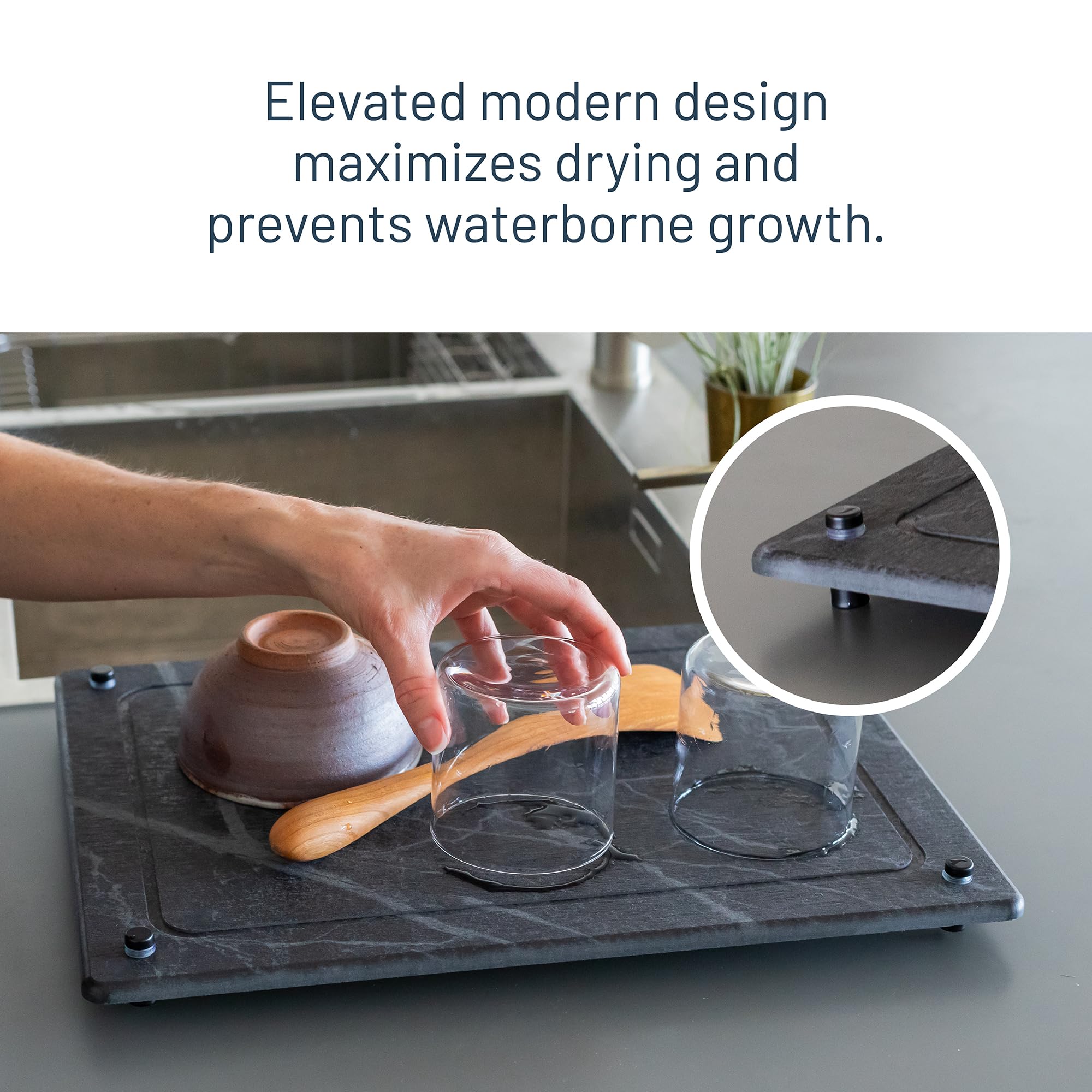 Siren Stone mat serves as a heat-safe trivet up to 450°F.
