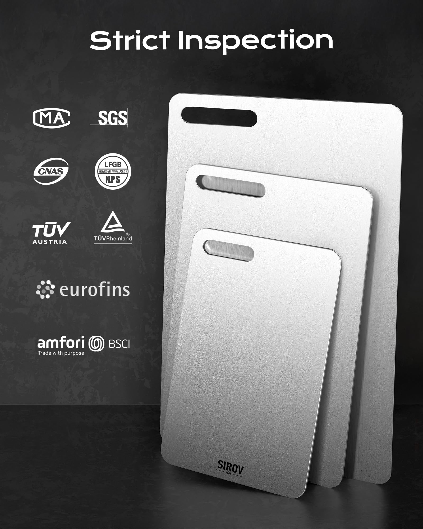 Sirov titanium cutting board durability and long lasting hygiene for busy kitchens