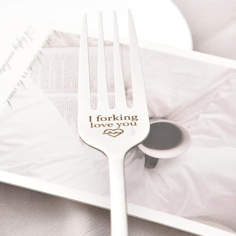 Gift-ready packaging for Sisadodo I Forking Love You Forks perfect for anniversaries