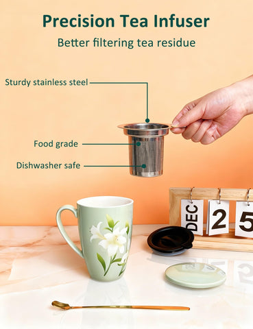 SISETOP large-handle mug provides easy grip away from hot cup.