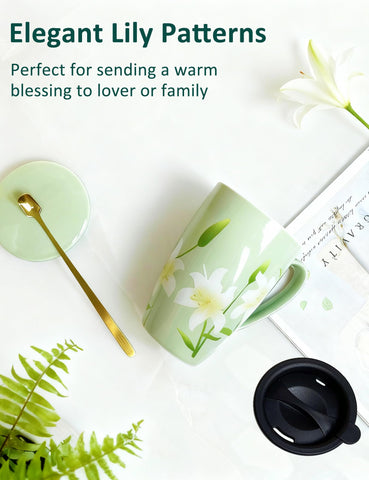 SISETOP plastic lid provides convenient on-the-go use for the mug.