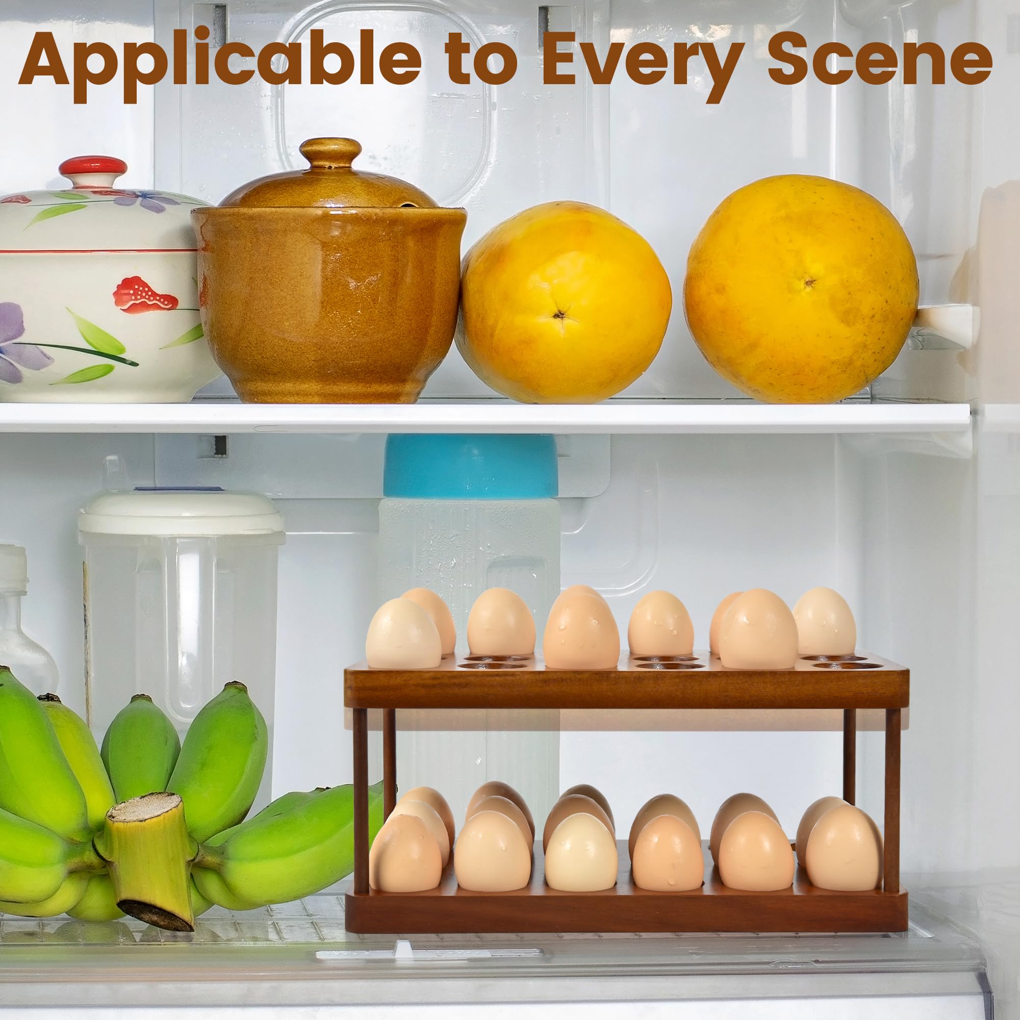 Sishynio woodgrain egg tray complements rustic decor and daily prep.