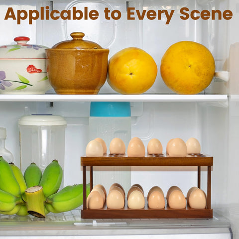 Sishynio woodgrain egg tray complements rustic decor and daily prep.