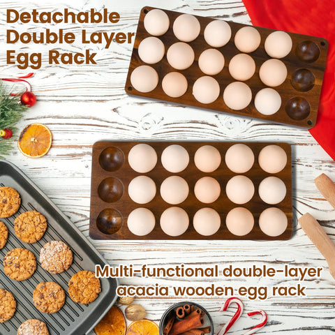 Sishynio farmhouse egg storage holds up to 36 eggs for busy kitchens.