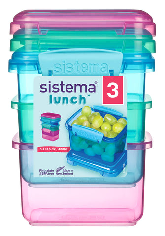 Sistema 1.6-cup portions packed for meal prep and on-the-go