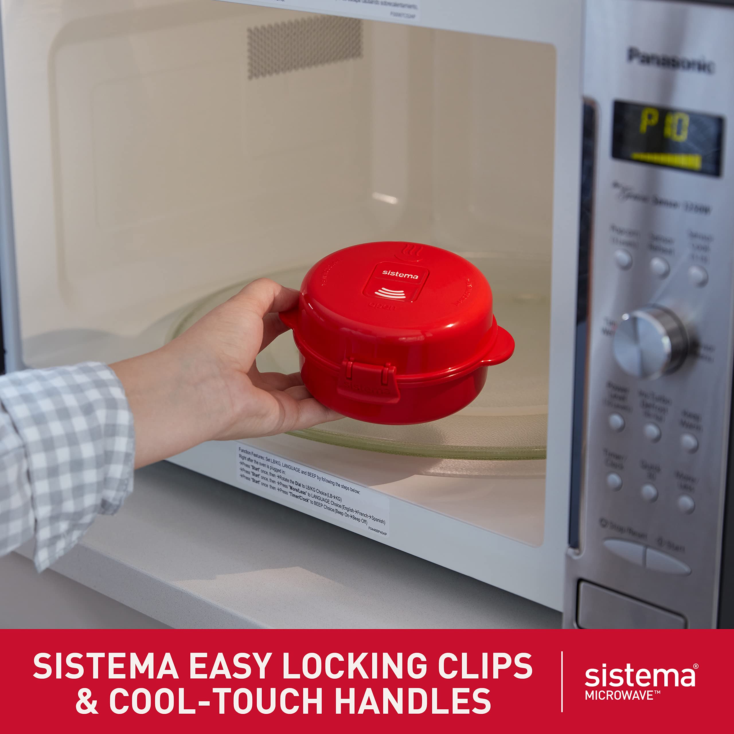 Sistema Easy Eggs top rack dishwasher safe label indicates easy cleaning