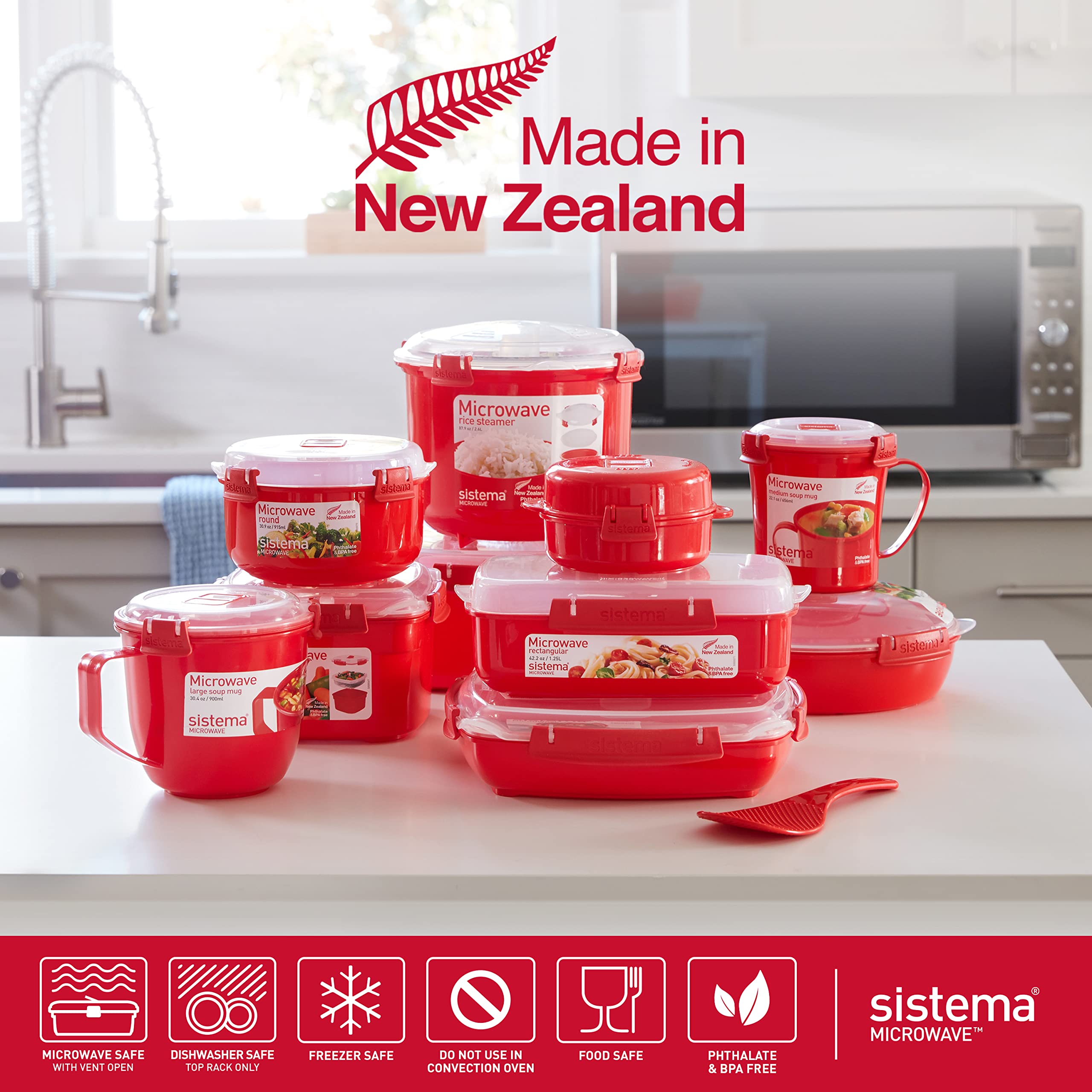 Sistema Easy Eggs eggs on counter with red lid ready for breakfast