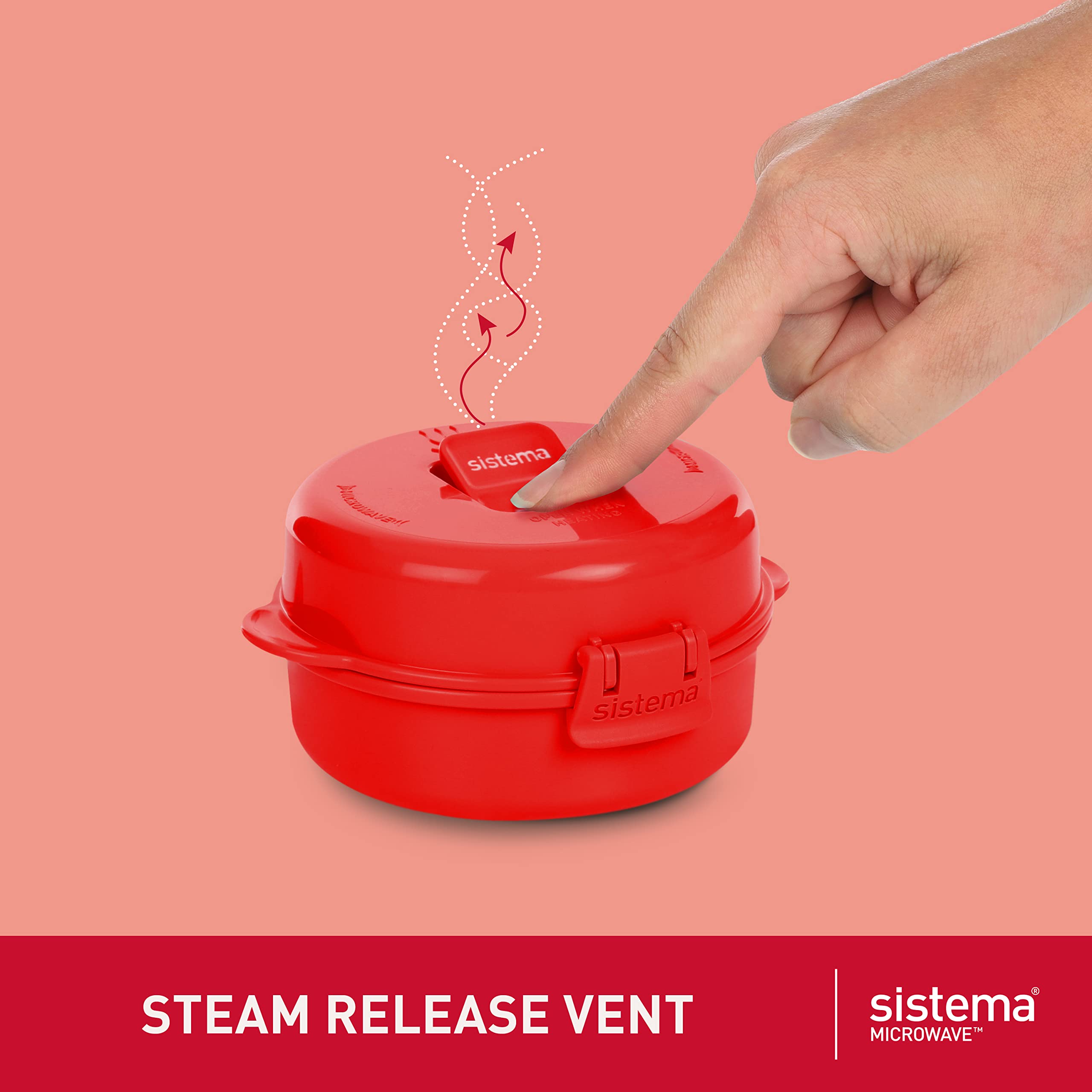Sistema Easy Eggs hinge lid design for easy one-handed use