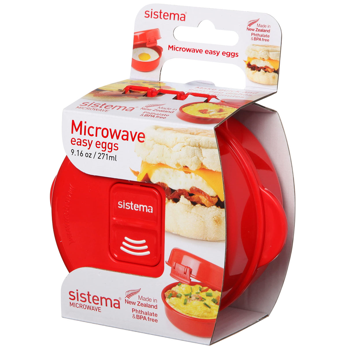 Sistema Easy Eggs front view showing compact microwave egg cooker