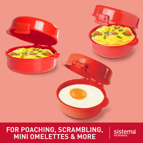 Sistema Easy Eggs steam vent closeup illustrating splatter-free heating feature