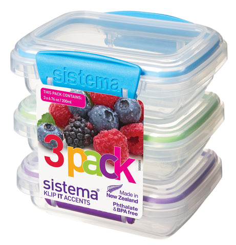 Sistema KLIP IT Accents 6.7 oz container keeps berries fresh for transport.