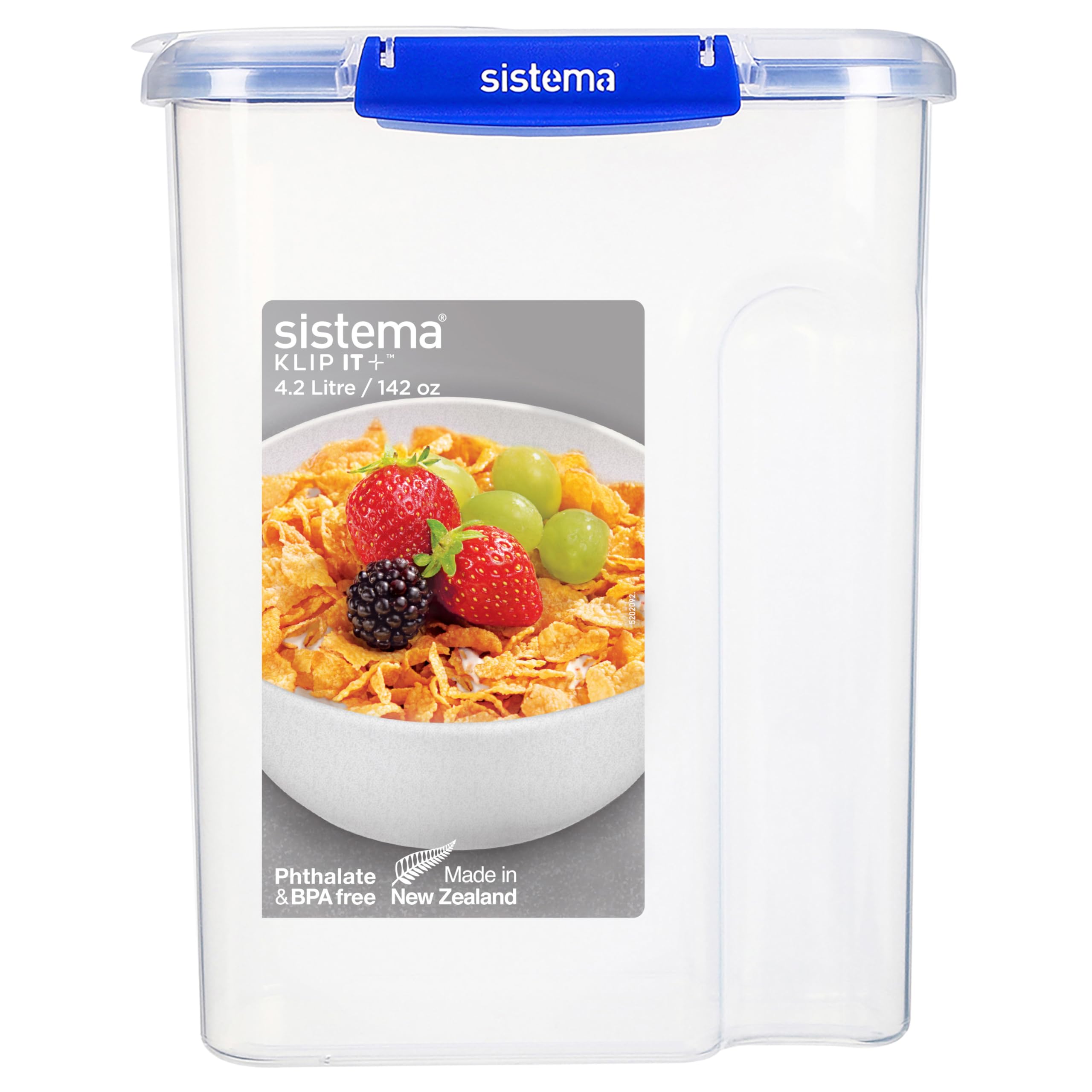 Sistema KLIP IT PLUS 180ml rectangular top view with airtight seal for freshness.