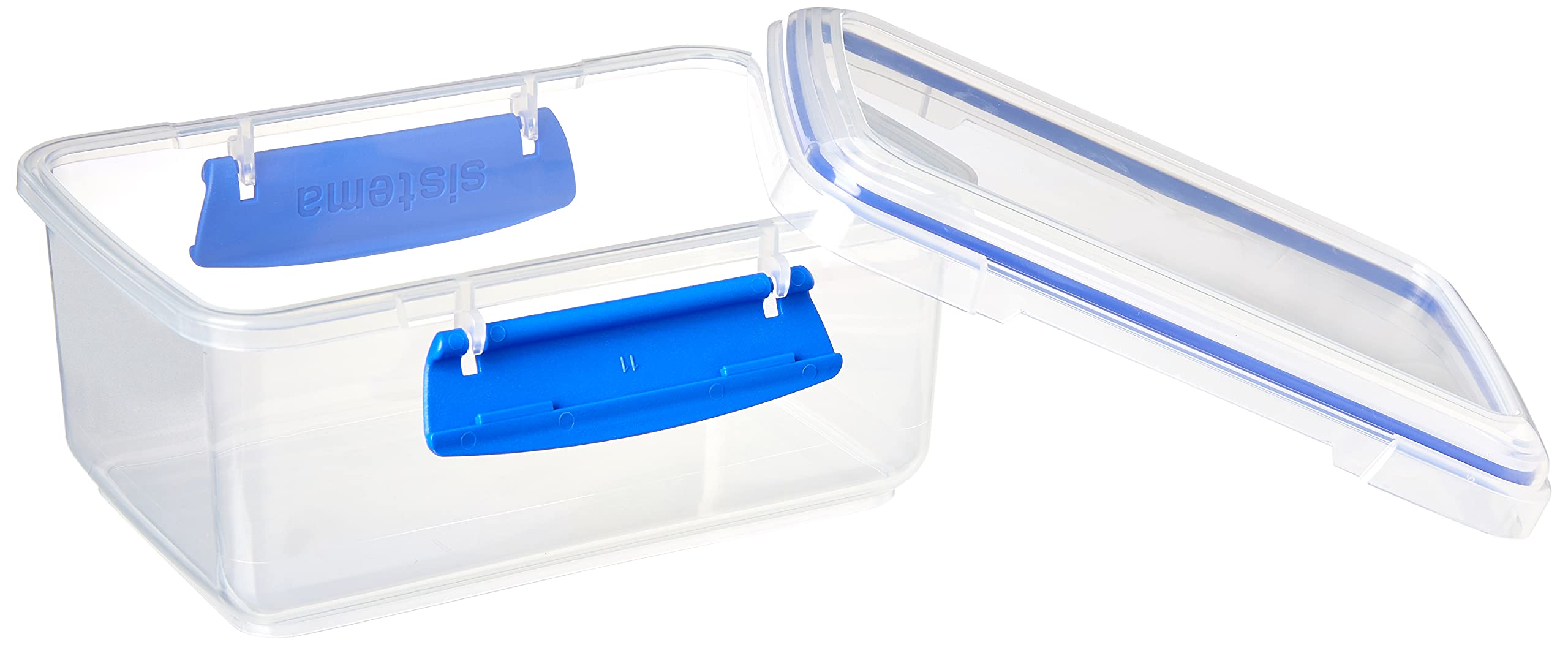 Sistema KLIP IT 1L rectangular container, lid closed, secure seal.