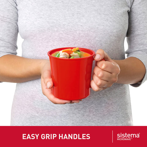 Sistema soup mug top-rack dishwasher-safe for easy cleanup after meals.