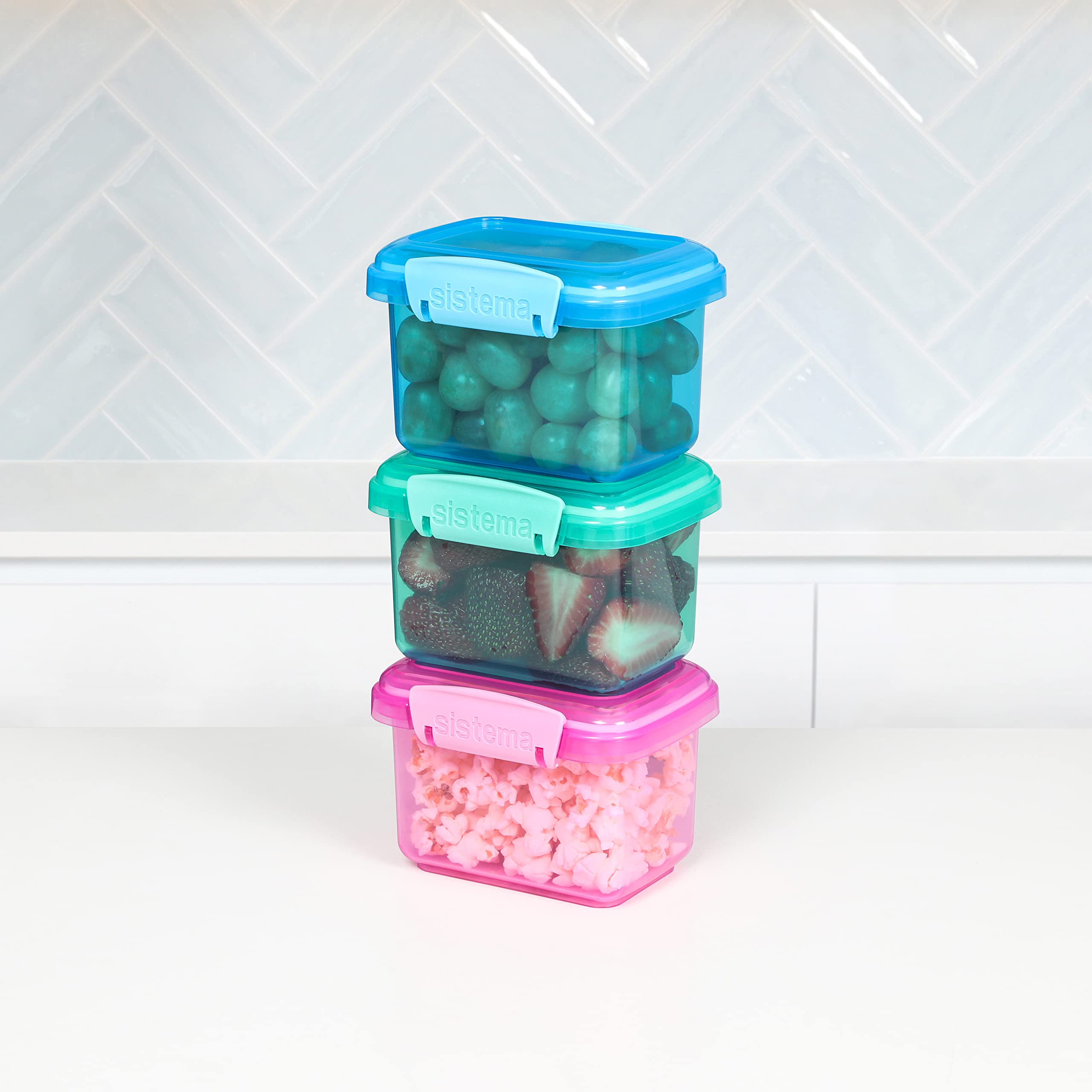 Sistema top-rack dishwasher-safe containers for easy cleanup