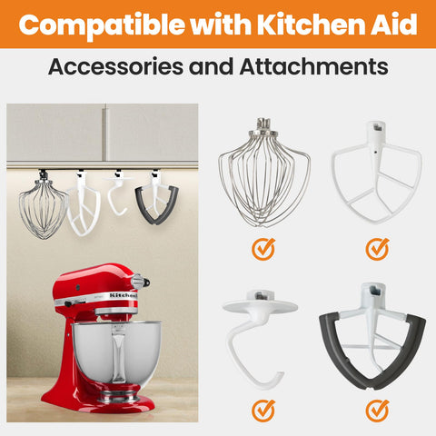 SIUDANGKA aluminum wall-mount holder keeps KitchenAid attachments secure.