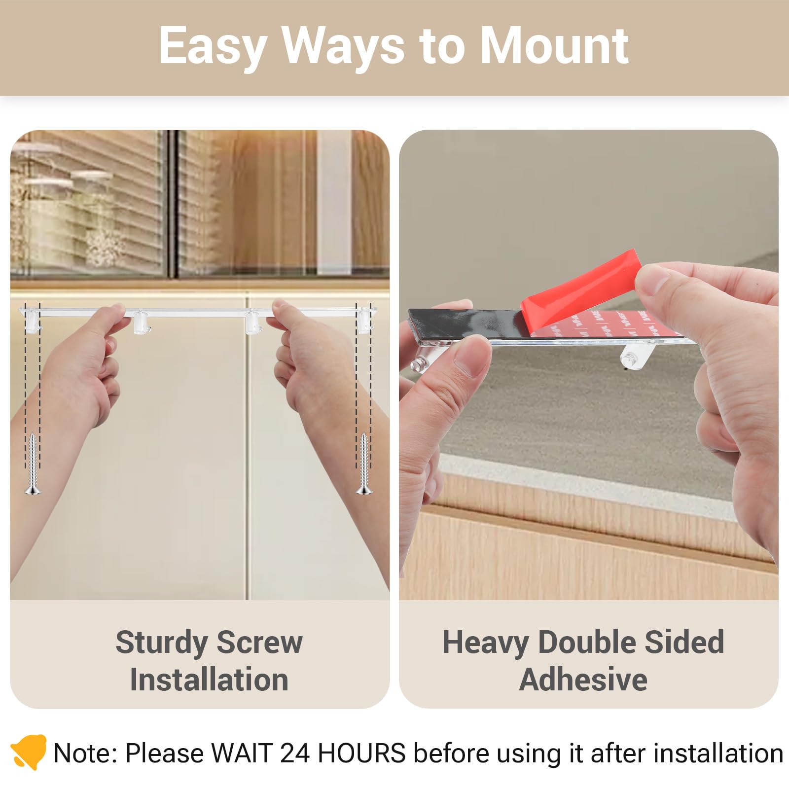 Holds up to four attachments at once for clutter-free countertops