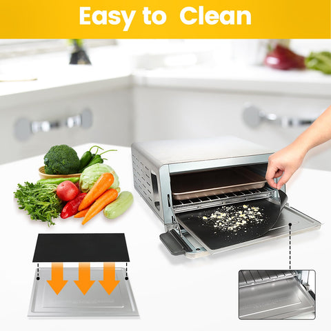 SIUDANGKA crumb tray withstands high heat up to 480°F for reliable cooking.