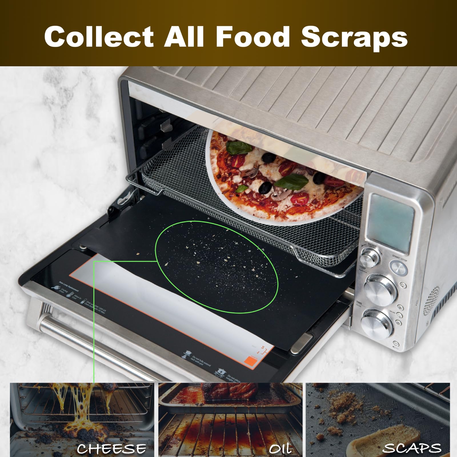 SIUDANGKA non-stick oven mats shield the Bravo for simple cleanup.