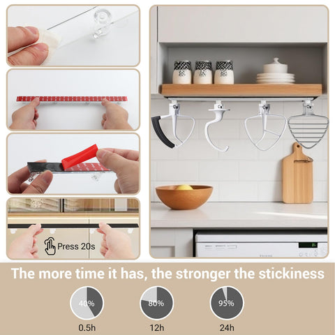 Maximize kitchen space by storing all mixer accessories in one place