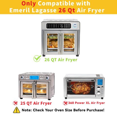 SIUDANGKA oven liners 4pcs for Emeril Lagasse 26 Qt keep interior grease-free.