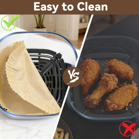 SIUDANGKA silicone-coated liners provide waterproof, oil-proof performance for air frying.