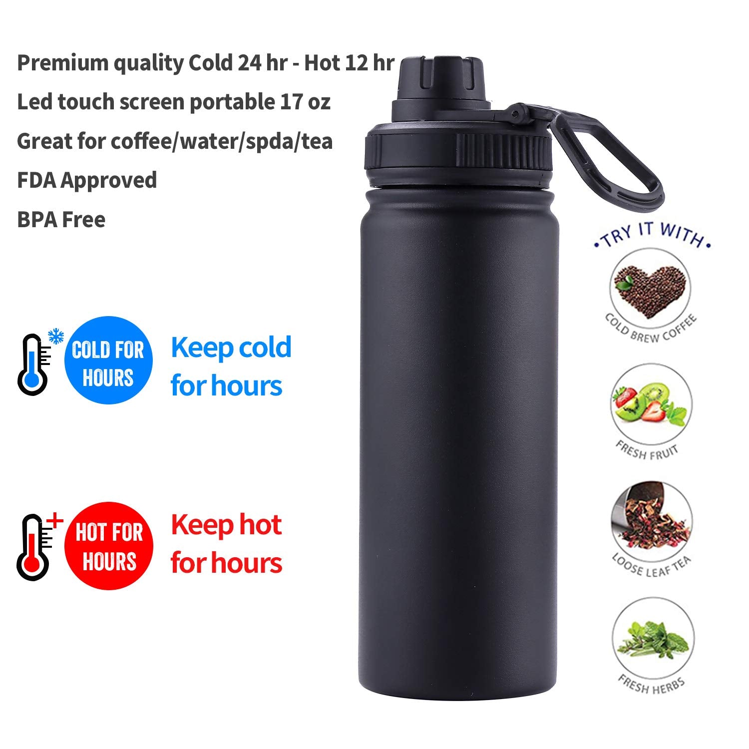 Sivaphe leak-proof two-lid design prevents spills during commutes.