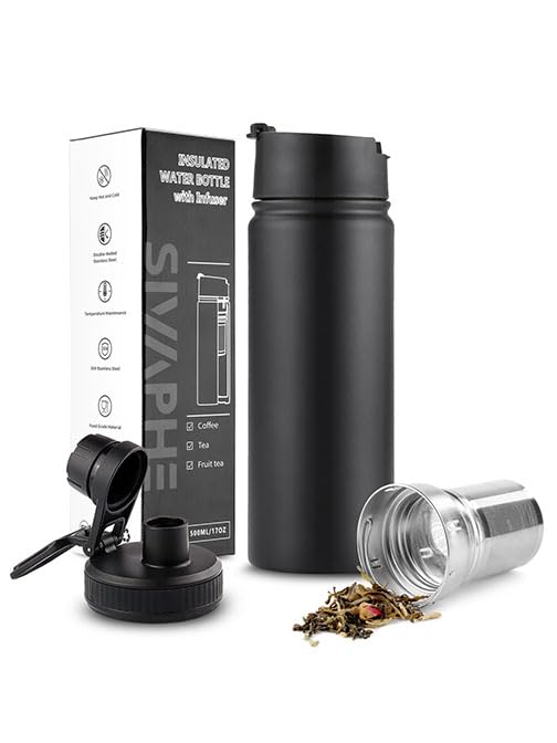 Sivaphe tea infuser bottle with mesh filter for loose leaf tea on the go.
