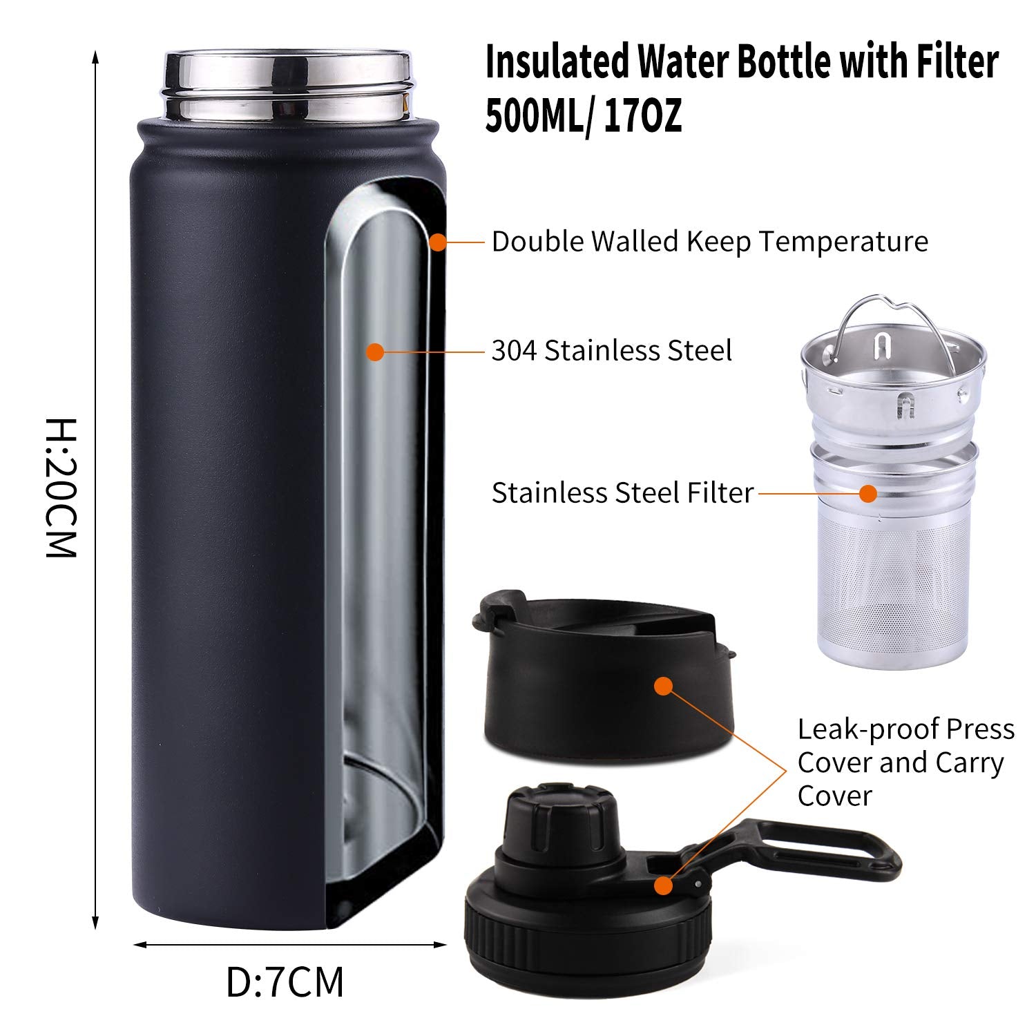 Sivaphe travel tea tumbler with removable filter for easy brewing anywhere.