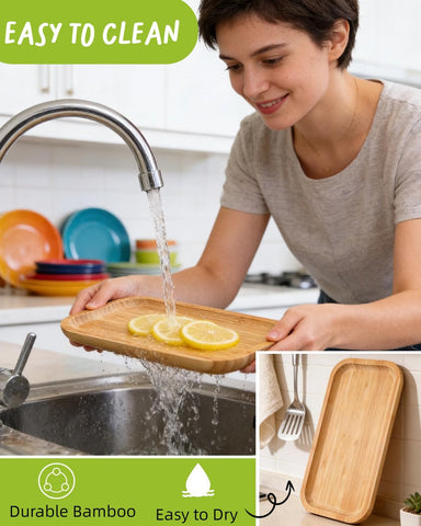 SIVOTAMI easy-to-clean bamboo spoon rest showing smooth surface