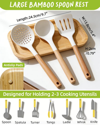 SIVOTAMI kitchen utensil rest complements farmhouse decor and keeps surfaces tidy