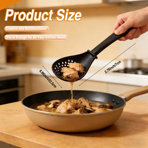 Six-in-One Kitchen Spoon Set compact design with hanging hole for easy storage