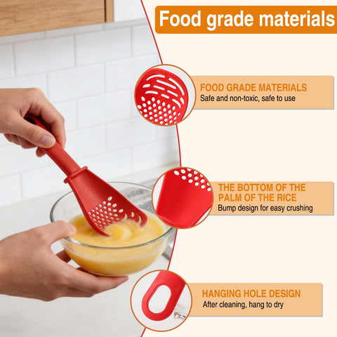 Six-in-One Kitchen Spoon Set egg separator helps quick baking prep