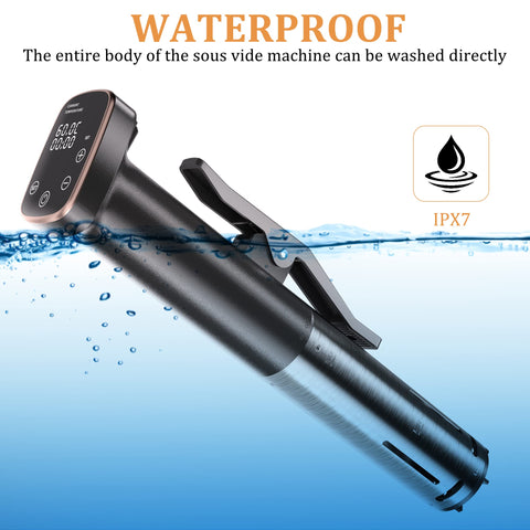 Sixfivsevn sous vide cooker IPX7 waterproof protection