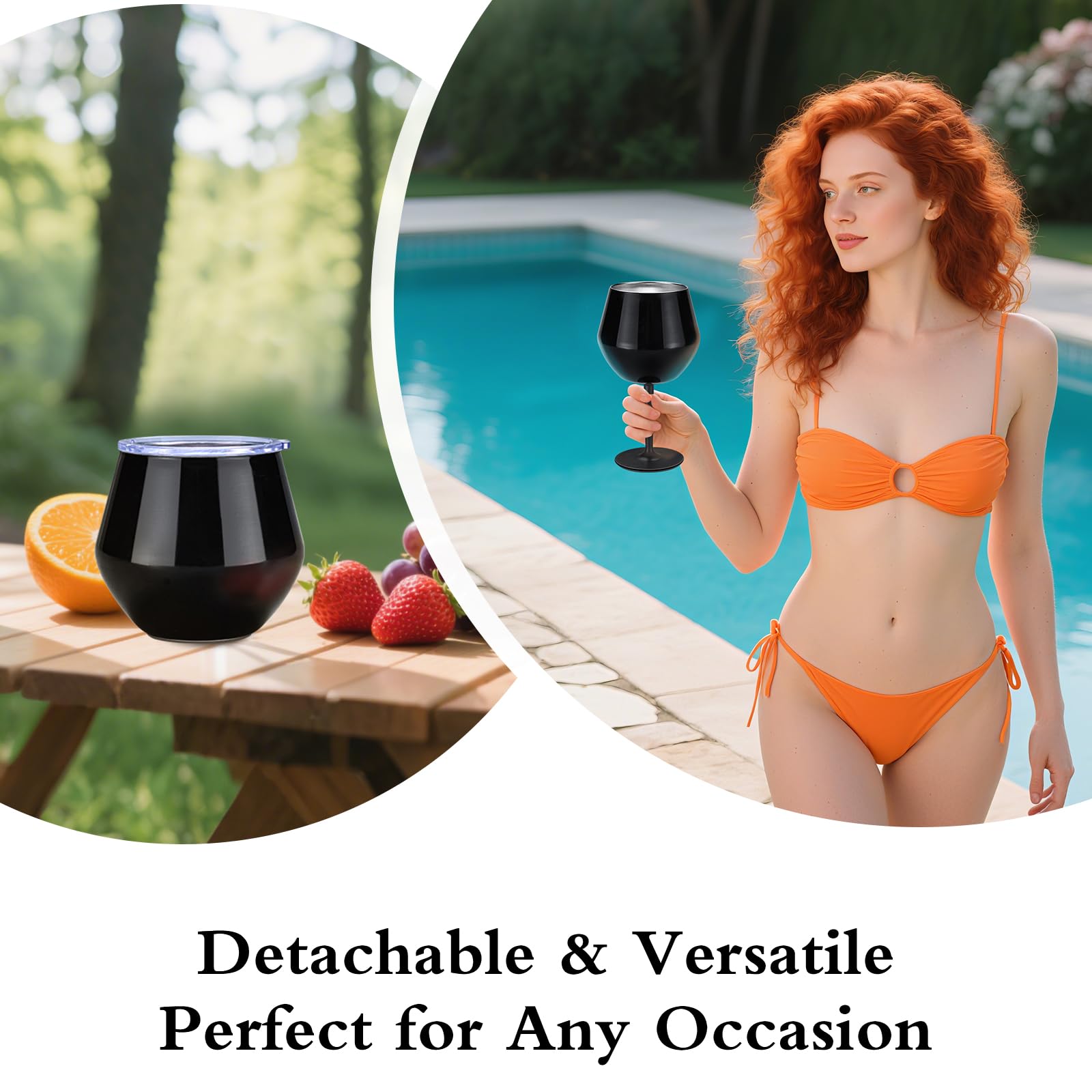 Siyaluens 14oz capacity suitable for wine, water, coffee, or juice