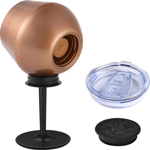 Siyaluens rose-gold wine glass with detachable stem for versatile serving