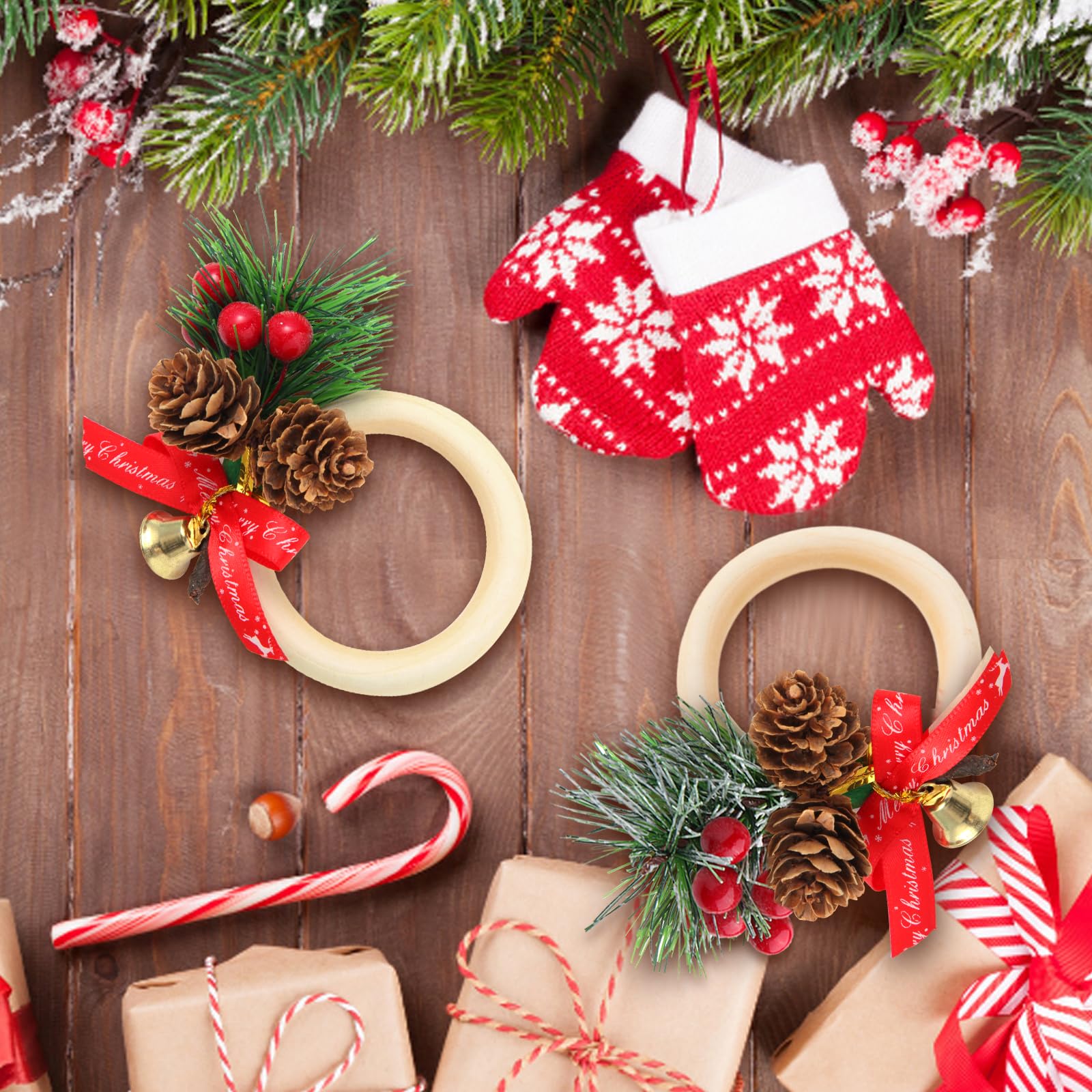 SIYOMG table decor napkin rings add subtle charm to Christmas dinners