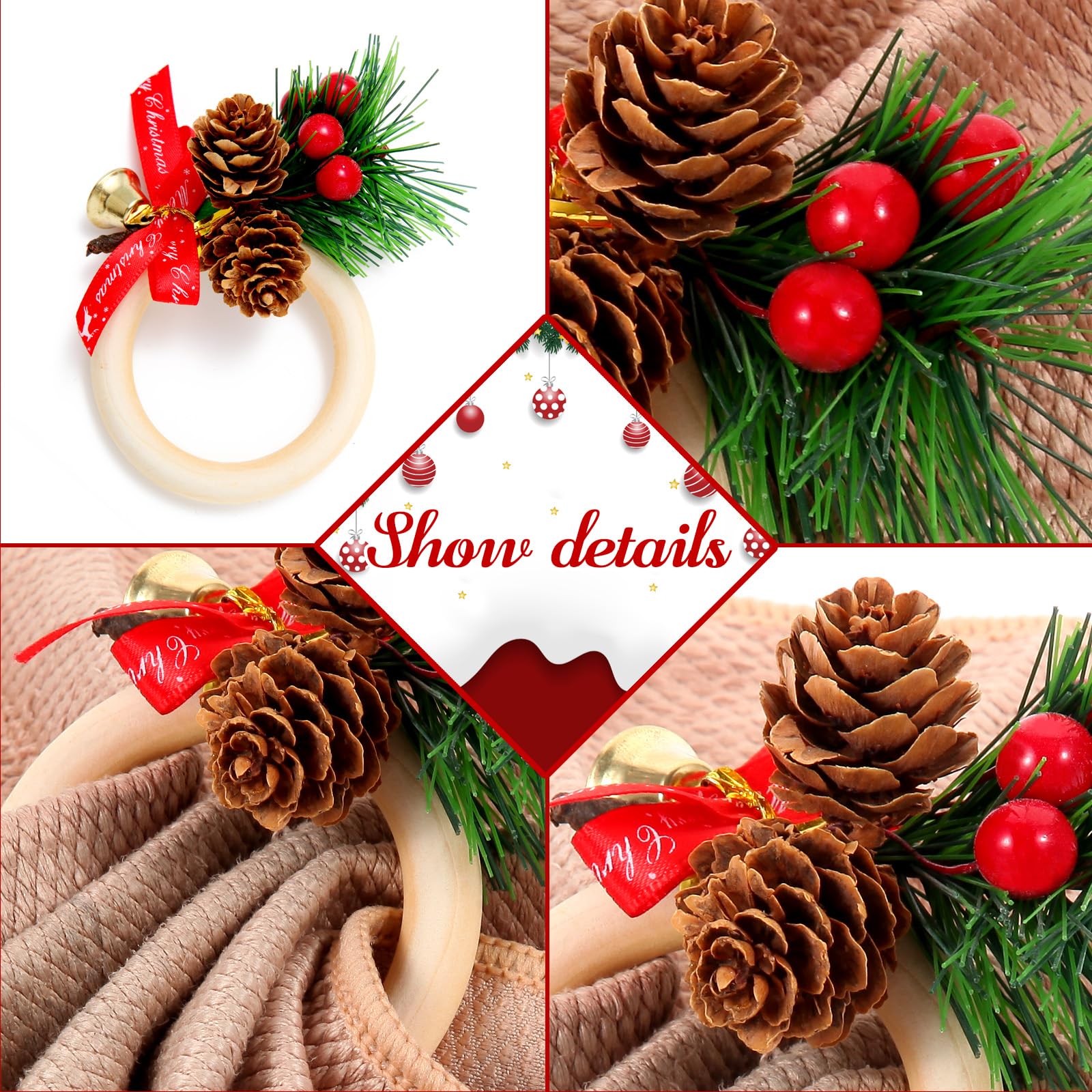 SIYOMG Thanksgiving napkin rings offer durable, reusable holiday decor