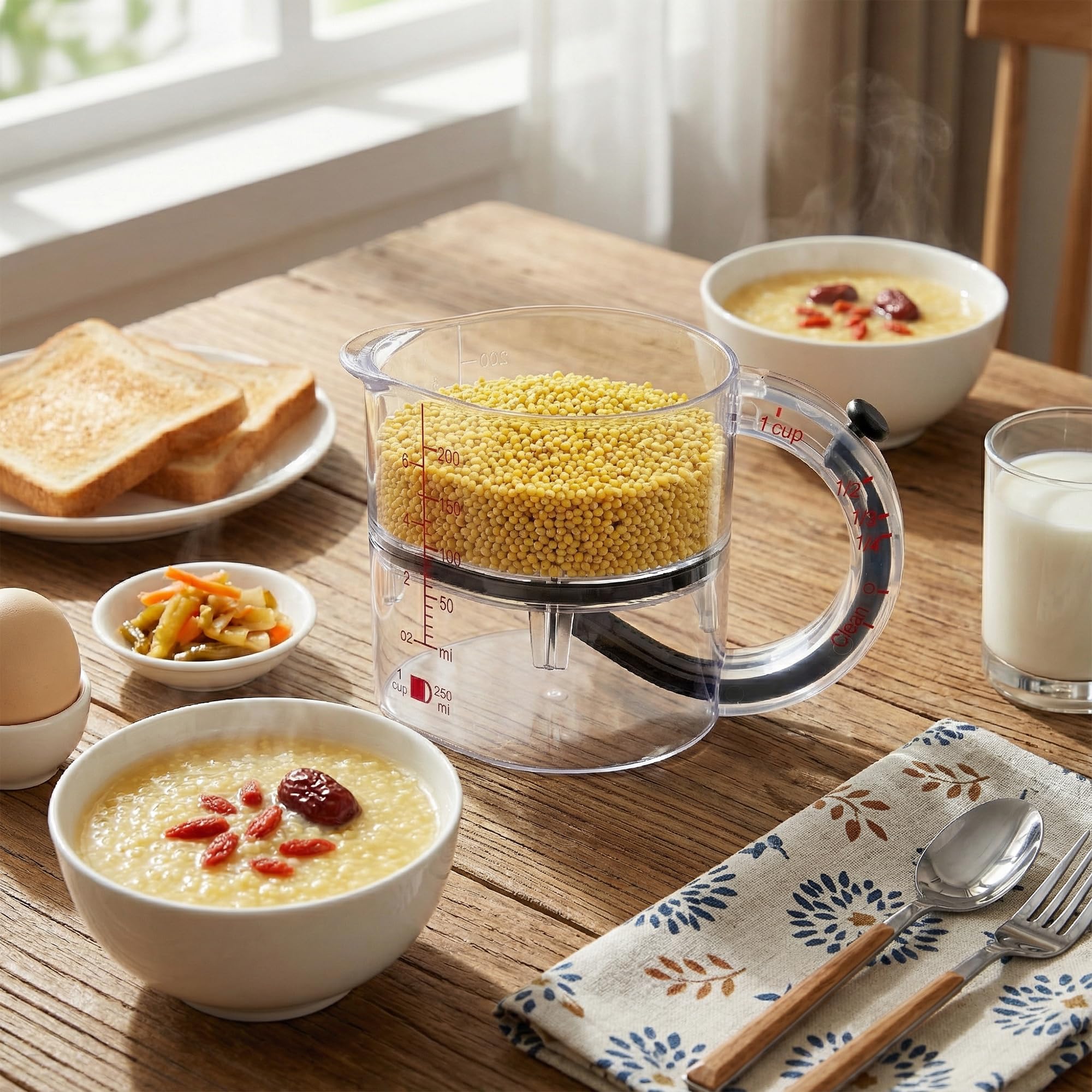 SKAHEE sealing-scraper-base prevents drips and sticky residue during scooping.