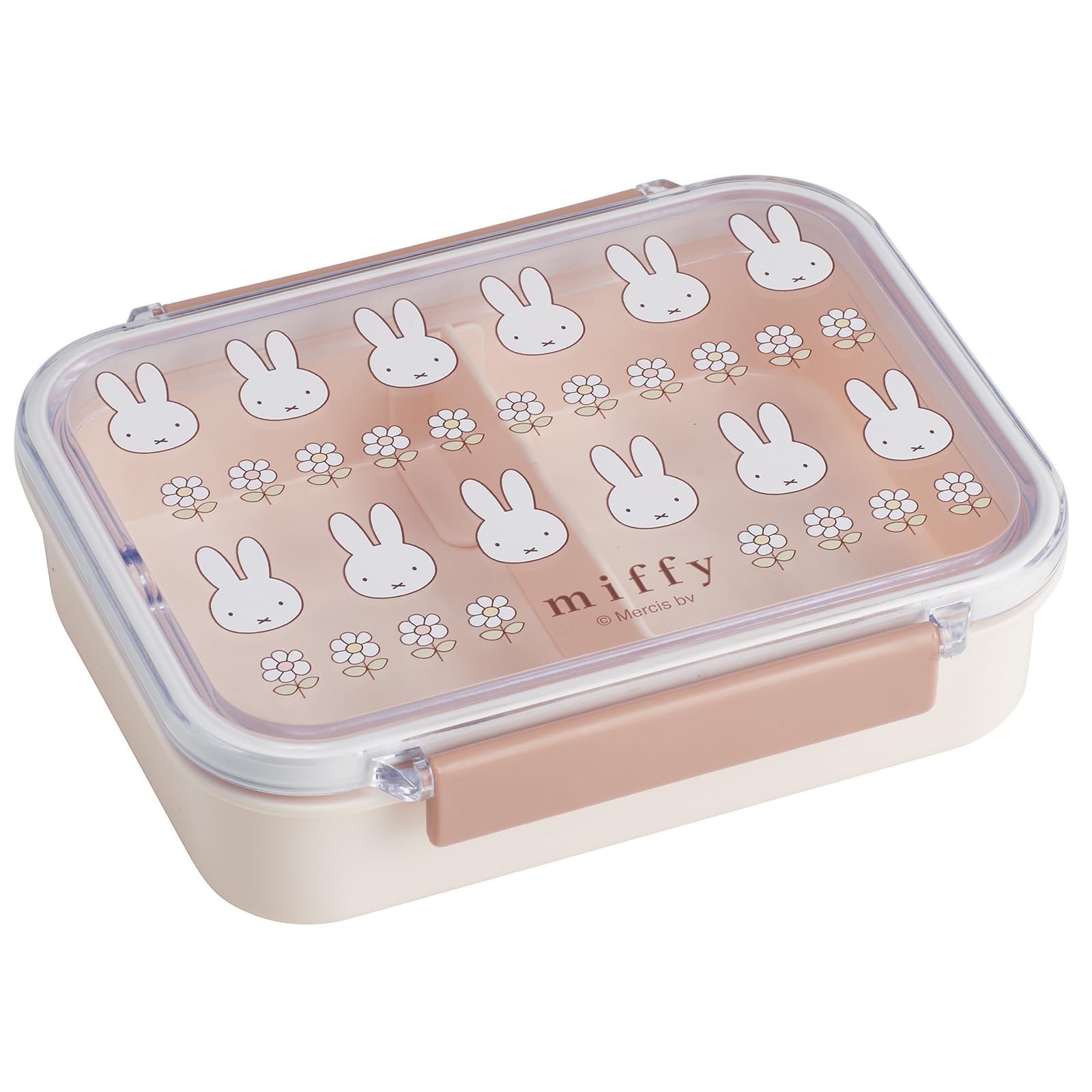 Skater Miffy all-over print lunch box for organized meals and cute style.