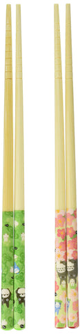 Skater My Neighbor Totoro bamboo chopsticks set, ideal for everyday meals with charming design.
