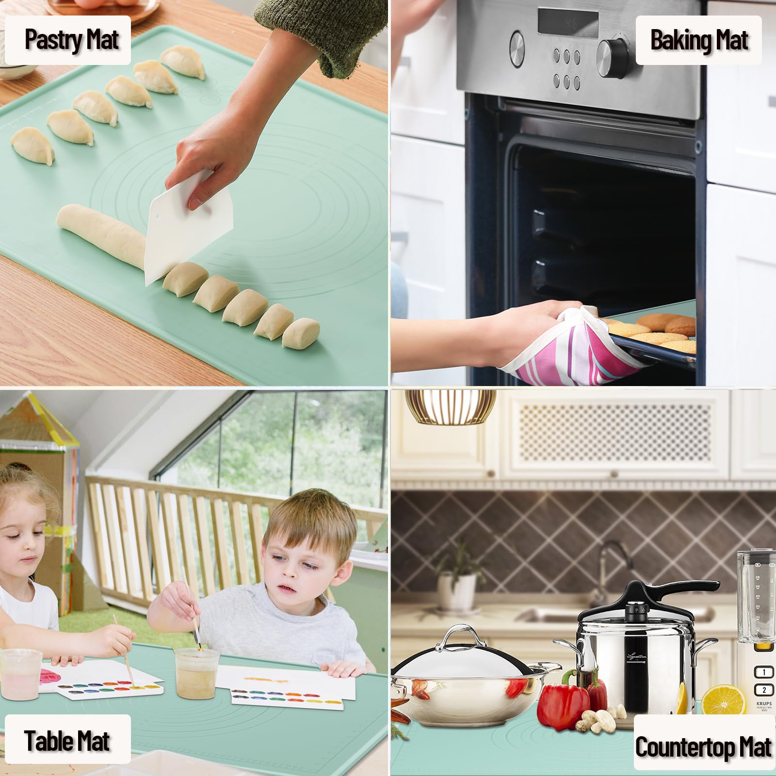 SKEAP eco-friendly reusable silicone mat for waste-free kitchen