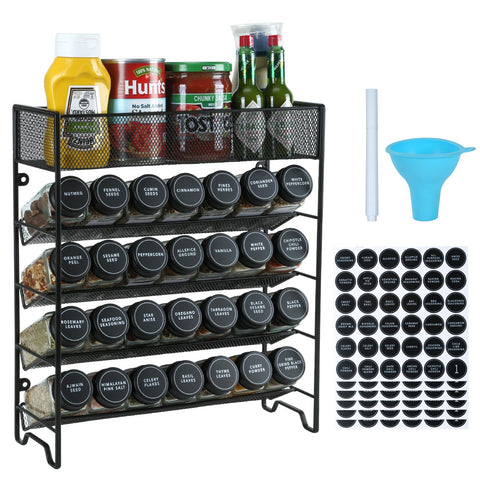 Skiileor spice rack assembly for organized kitchen storage and easy access.
