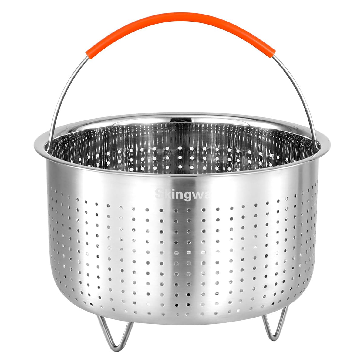 Skingwa steamer basket in Instant Pot 6qt for quick vegetable steaming.