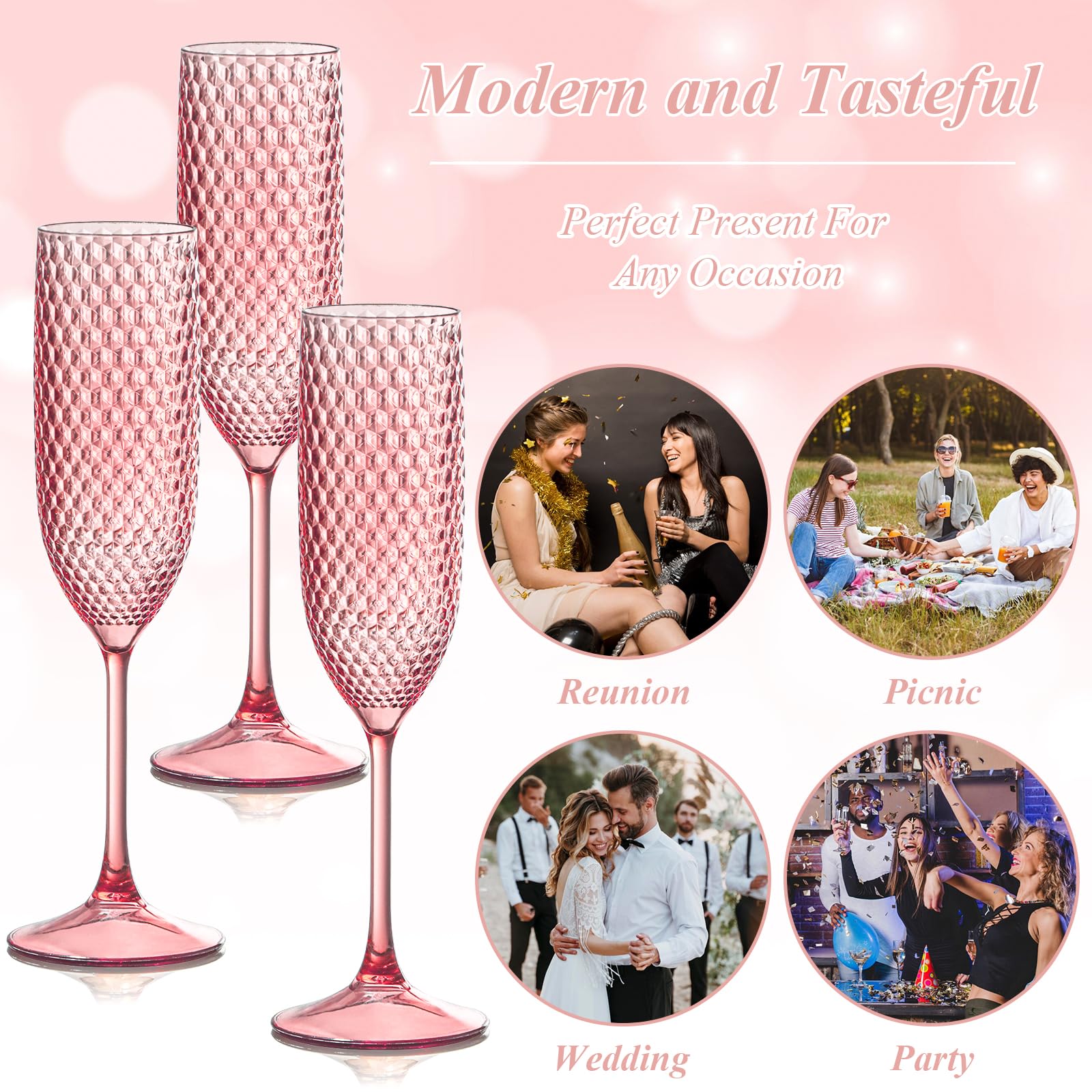 SKLENICE shatterproof champagne glasses reduce breakage at parties