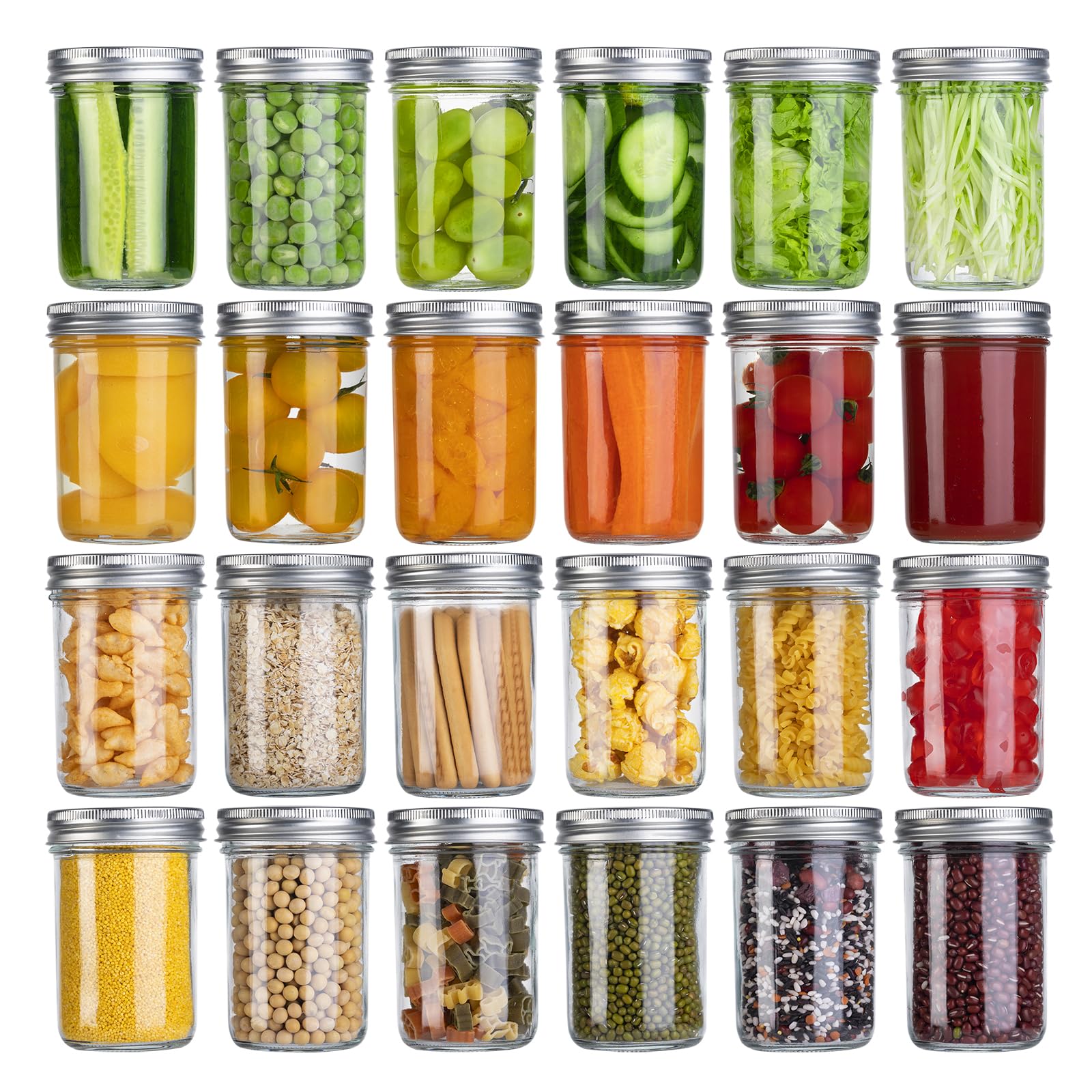 SKOCHE 8 oz mason jar with lid for pantry storage and gifting.